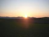 マイルドセブンの丘と夕日